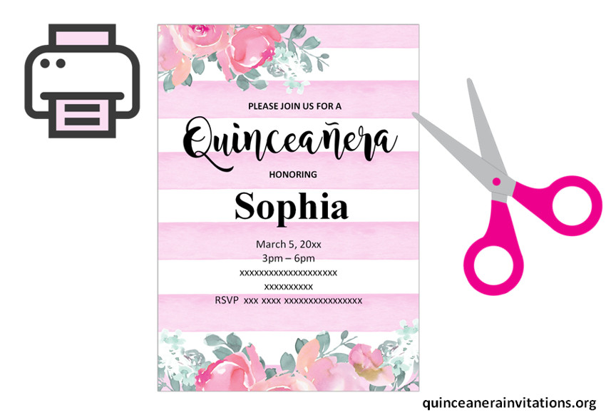 quinceanera invitations free printable