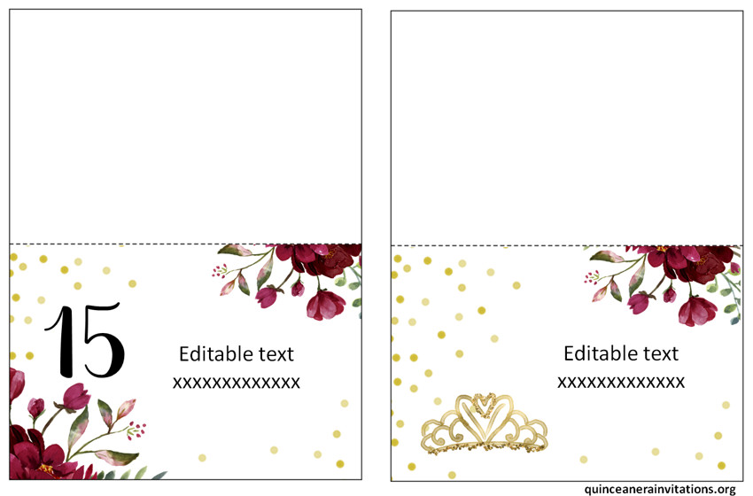 15th birthday food labels