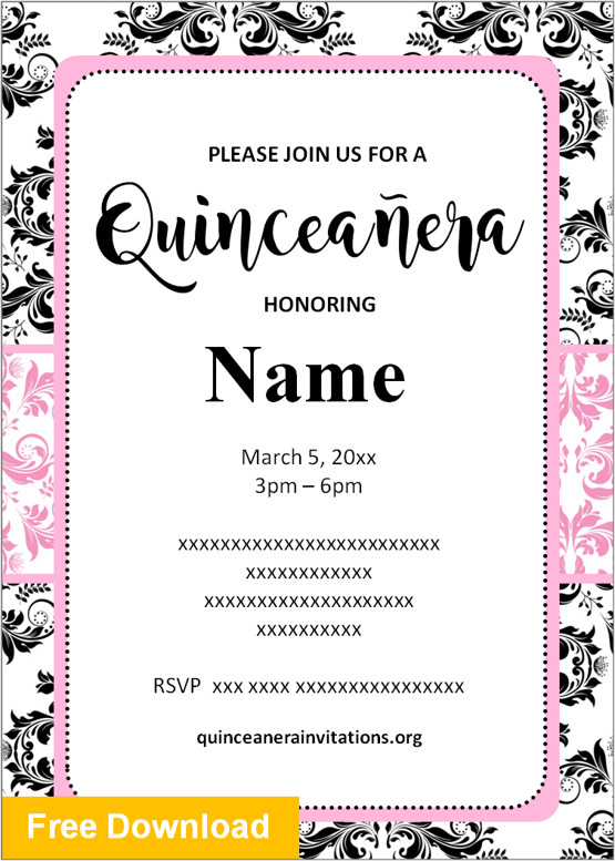 quinceanera invitation
