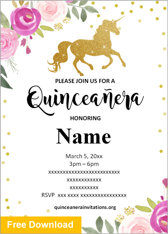 modern quinceanera invitation