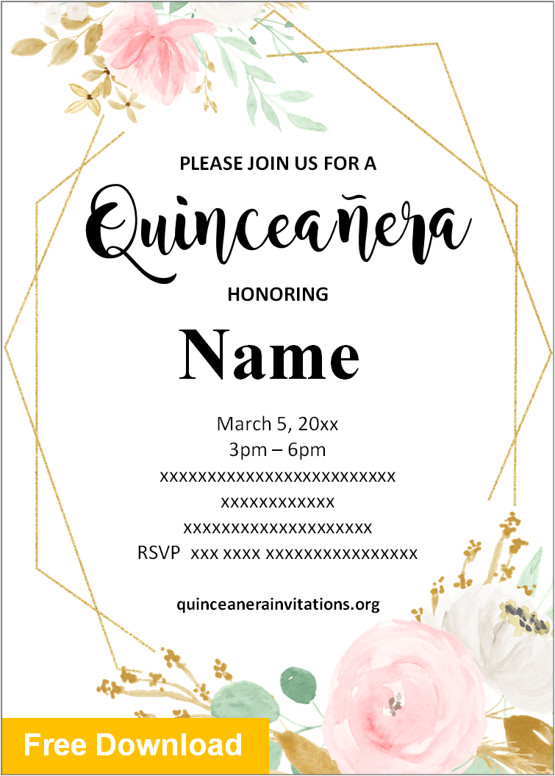 sweet 15 invitation