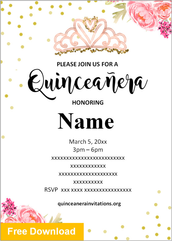 custom quinceanera invitation