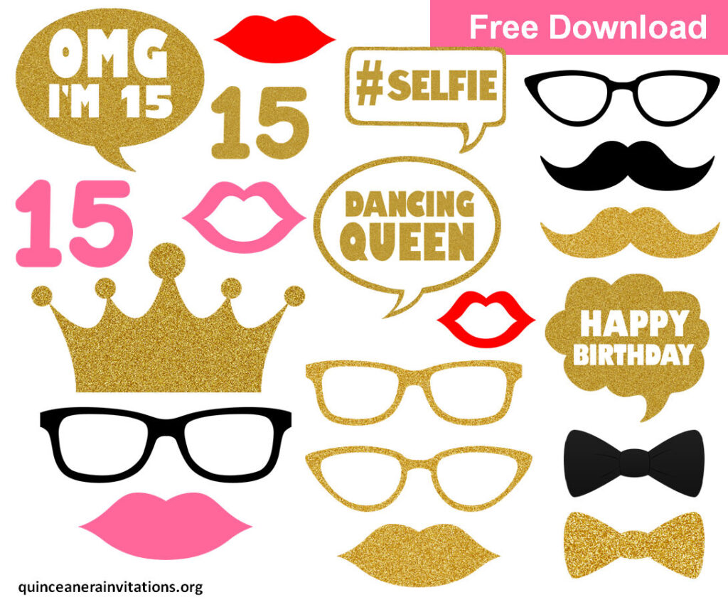 quinceanera photo booth props