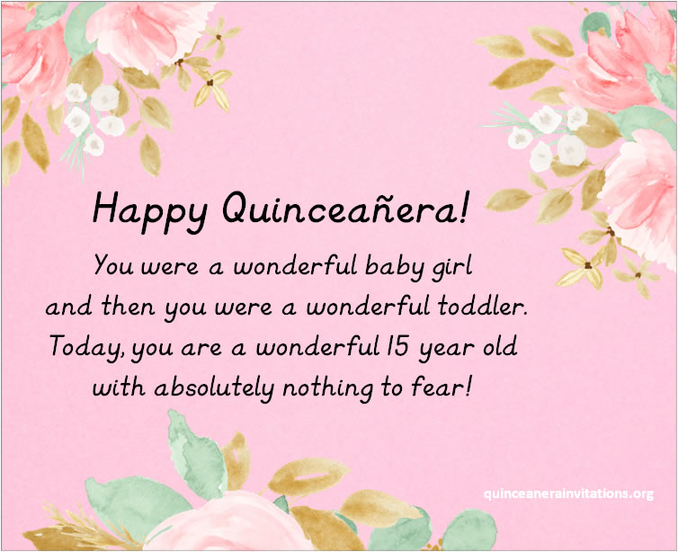 meaningful quinceanera message