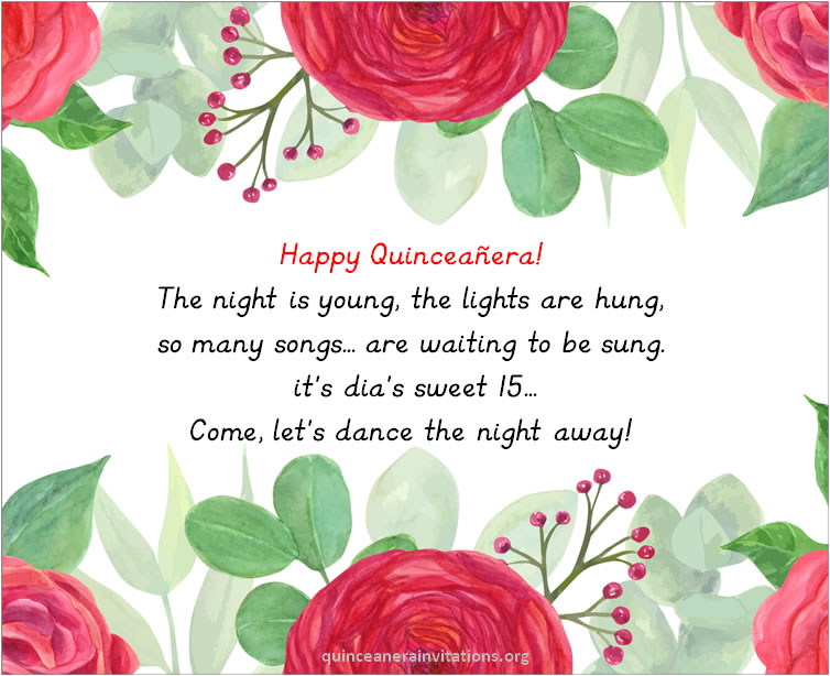 sweet 15 message ideas