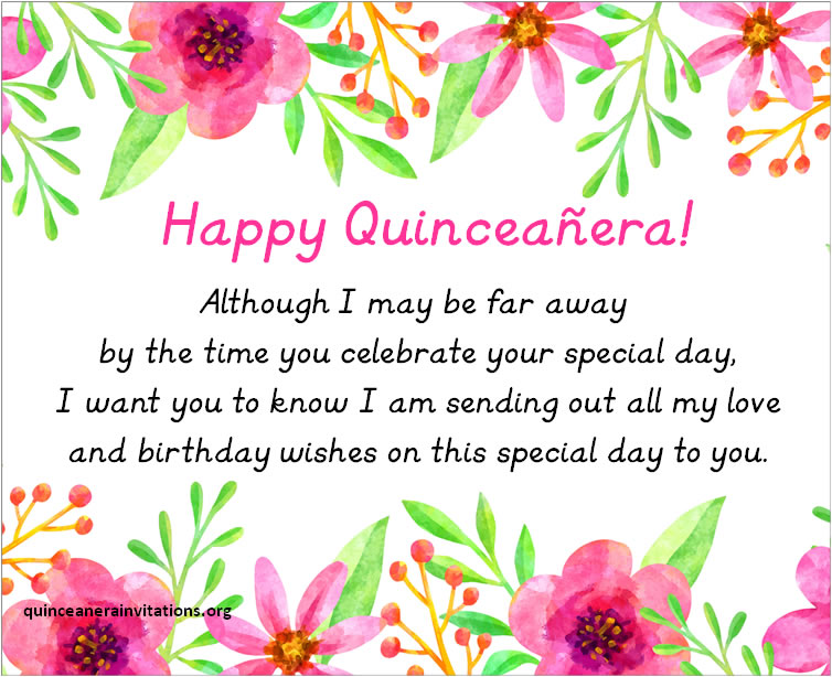 quinceanera words of love