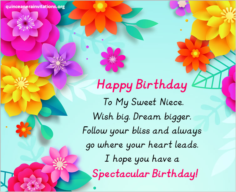 quinceanera messages for niece