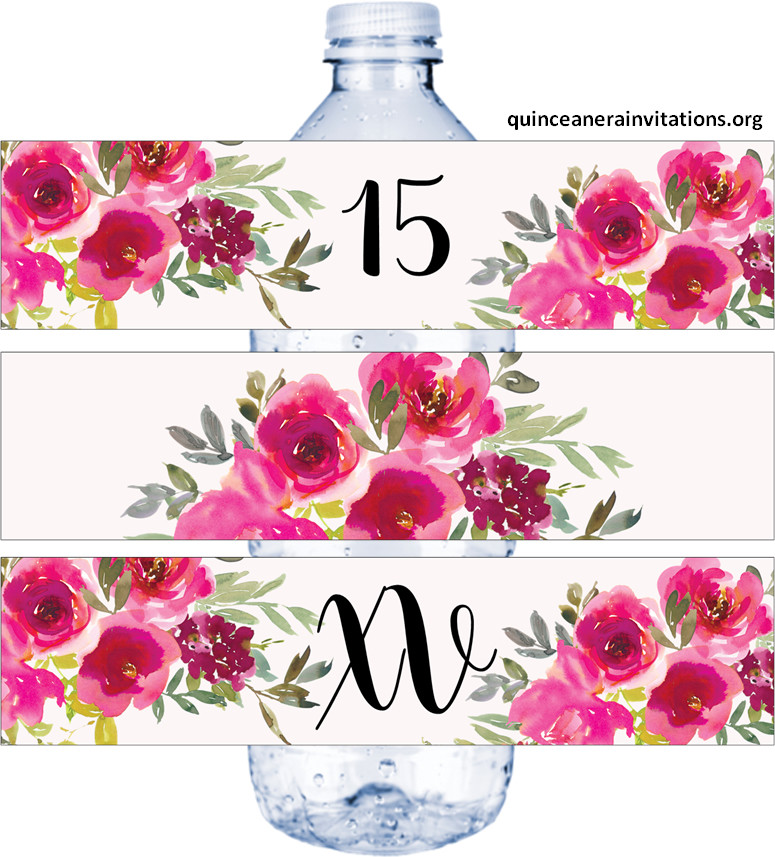 quince party water bottle wraps